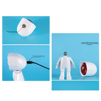 Robot Design USB LED Projektor Vzdušje Noč Light Touch Kontrole Fotografija Sobi Doma Dekoracijo Sten Projekciji, sončni Zahod, Lučka