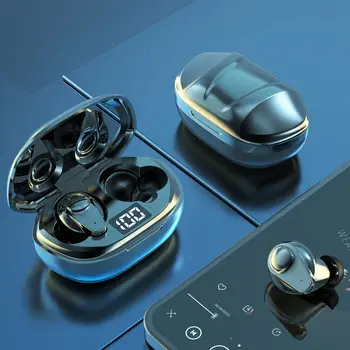 TWS Gaming Bluetooth Slušalke Športne Nepremočljiva Čepkov HIFI Stereo Bas V Uho Slušalke Igralec Z Mic LED Zaslon Slušalke