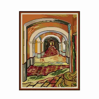 Navzkrižno Šiv Ožigosan Kit Van Gogh-Hodnik V Azil Vzorce, ki Štejejo 11CT 14CT Natisnjeni Vezenje Needlework Ročno izdelana Darila