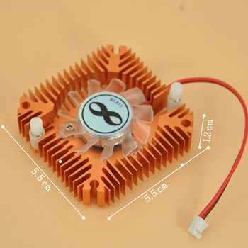 Grafične kartice radiator luknjo 55mm razmika 5.5 cm mala radiator grafike ljubitelj računalnika 12V ultra-tih ventilator