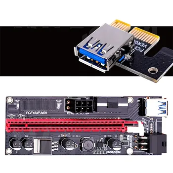 PCI-E Riser VER 009S Kartica PCIE PCI E Podaljšek USB 3.0 SATA v 6Pin Molex Kabel Rudarstvo Odcepa Za Video Kartice BTC Rudar