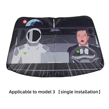 Model 3 Prednje Vetrobransko steklo Dežnik za Sonce Odtenek Auto Reflektivni Zložljivi Pokrov sončnega Zaščitnik Tesla Model 3 2018-2021