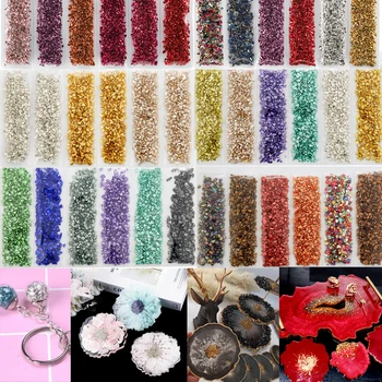 1Set Multi-barvni Mixied brušenega Stekla, Zdrobljen Kamni Stekla Drobljen Kamen, Epoksi Smolo Plesni Polnjenje Za DIY Nakit, Izdelava Dobavitelja