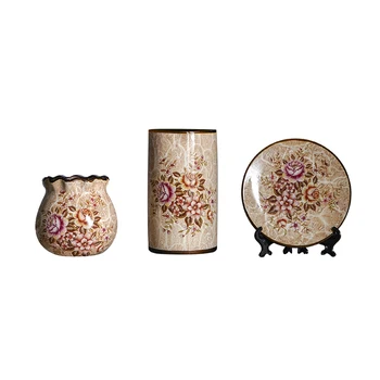 Keramične vaze doma dekoracijo cvet vazo 3-delni set ustvarjalne TV omarico, veranda dnevna soba dekoracijo doma Oprema
