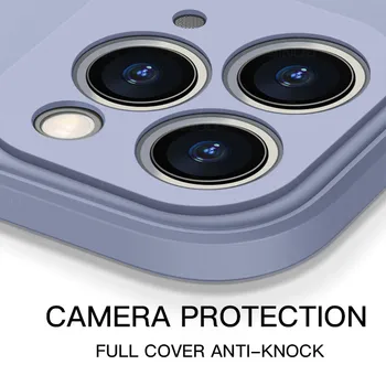 Uradni Kvadratnih Tekoče Silikonsko Ohišje Za iPhone 11 12 Max Pro Mini Polno Protector Case Za iPhone XS MAX XR X 7 8 PLUS Kritje SE2